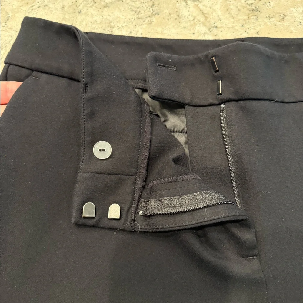 EUC Ann Taylor Factory Petite black flat front trousers, size 14P - Picture 2 of 4